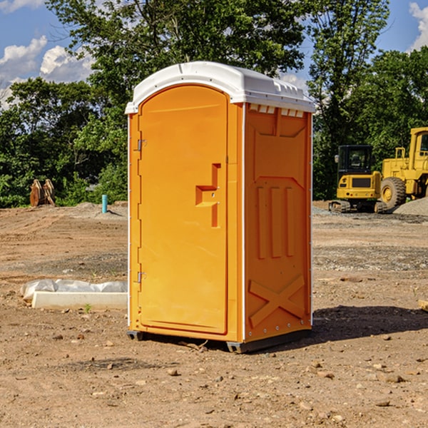 can i customize the exterior of the portable toilets with my event logo or branding in Steuben